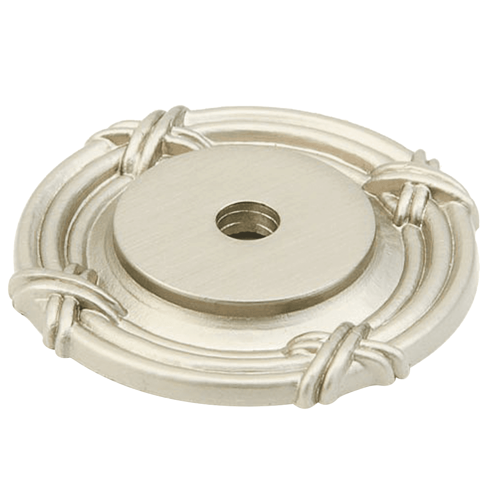 Schaub & Co 1-1/2" Versailles Knob Backplate in Satin Nickel