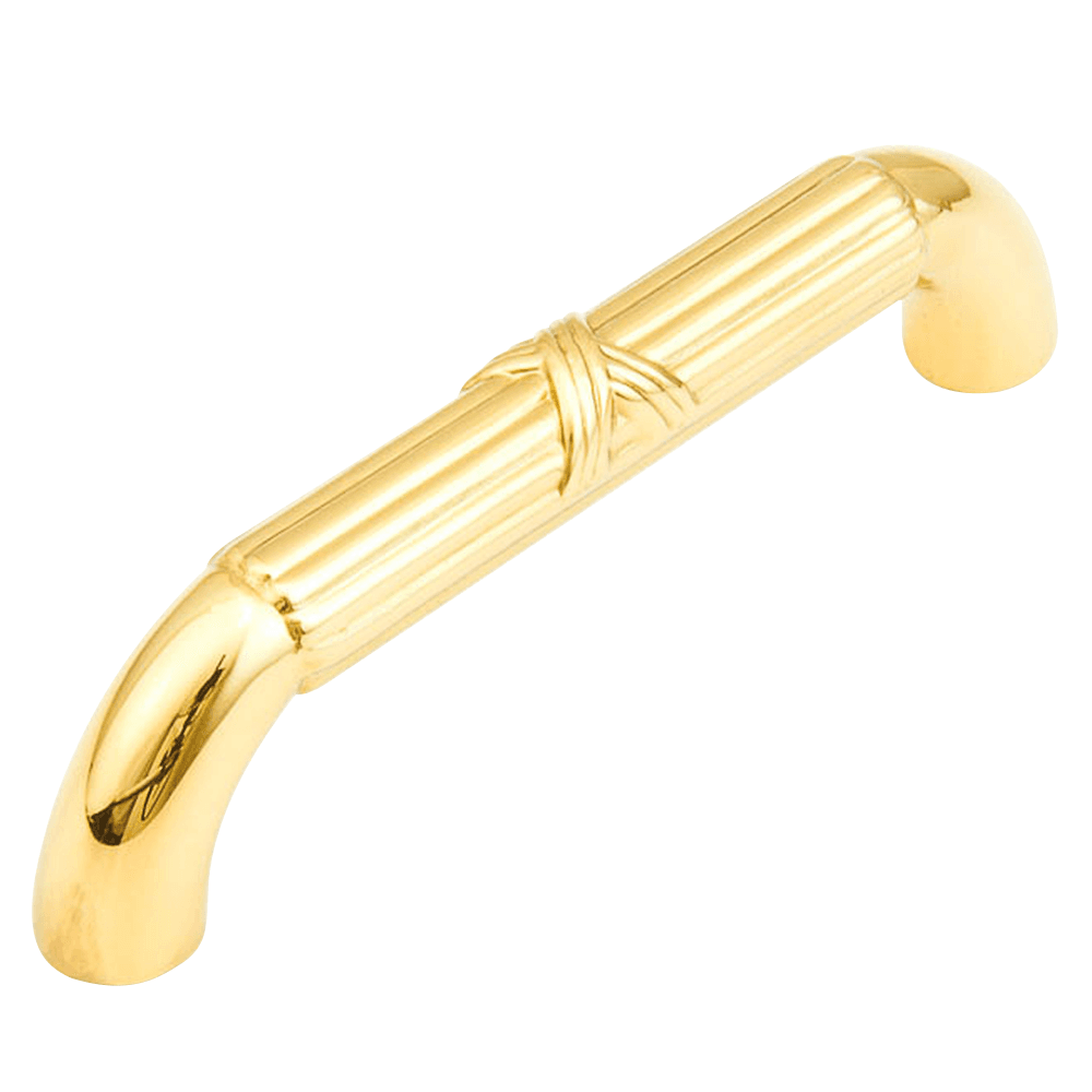 Schaub & Co 96mm Versailles Handle Pull in Antique Light Polish - Front View