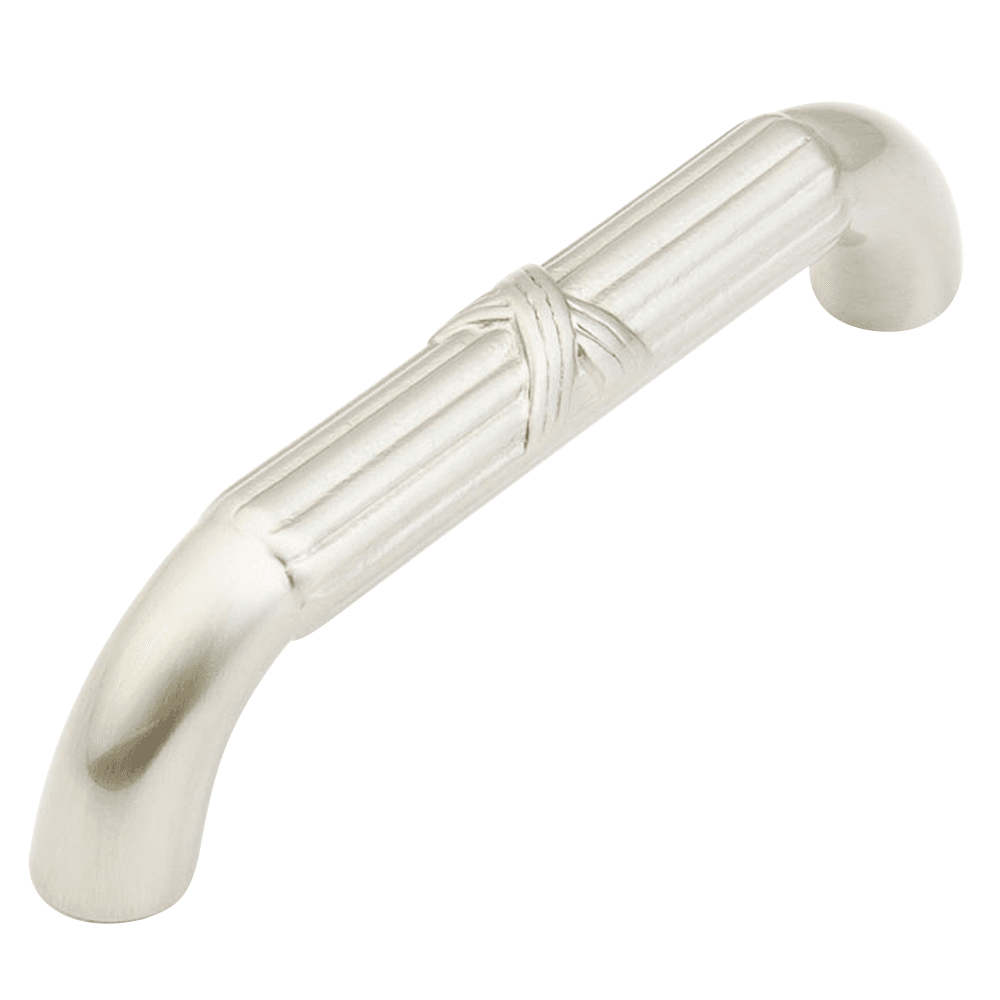 Elegant Satin Nickel Versailles Handle Pull by Schaub & Co, 96mm size