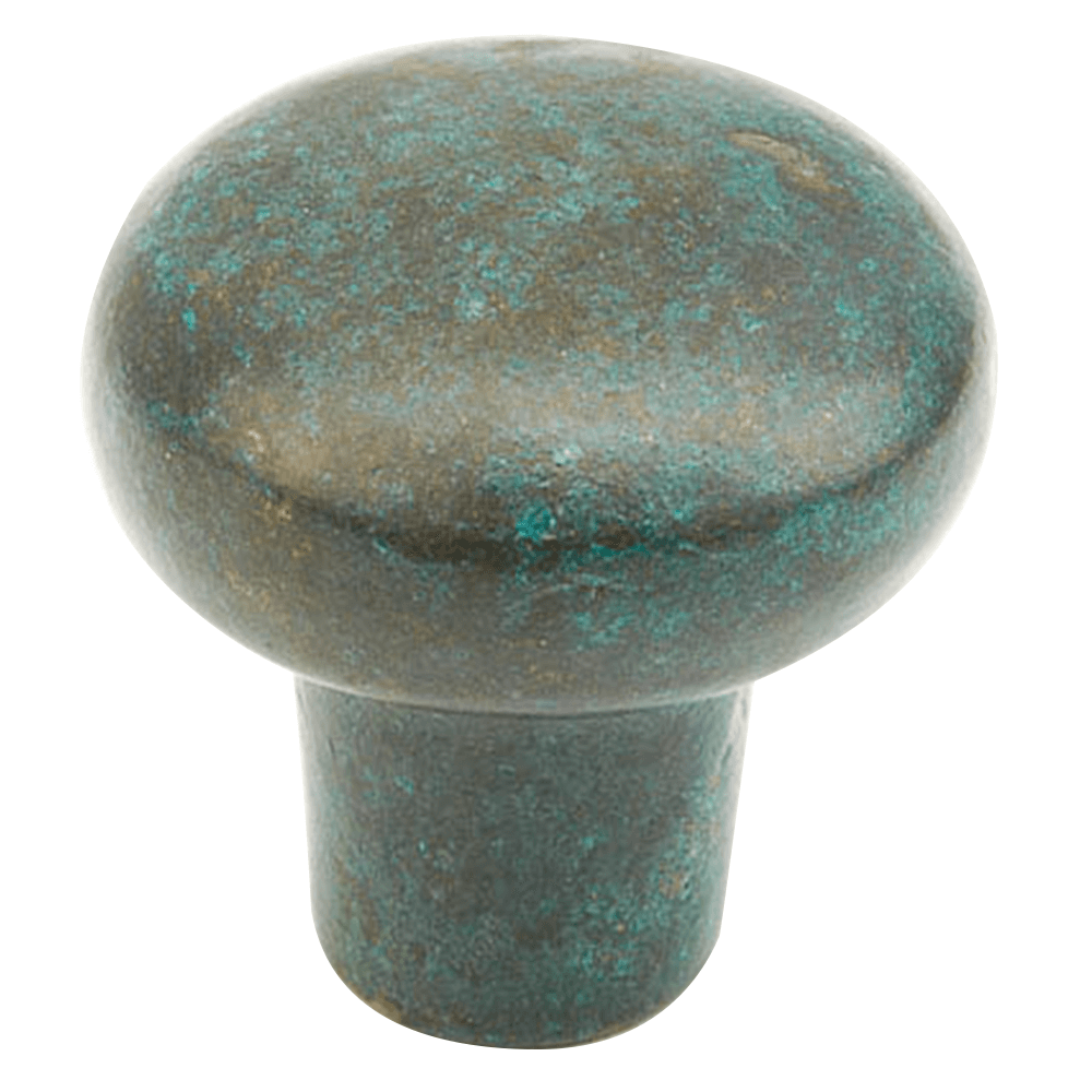 1-1/4" Schaub & Co Mushroom Knob in Verde Imperiale