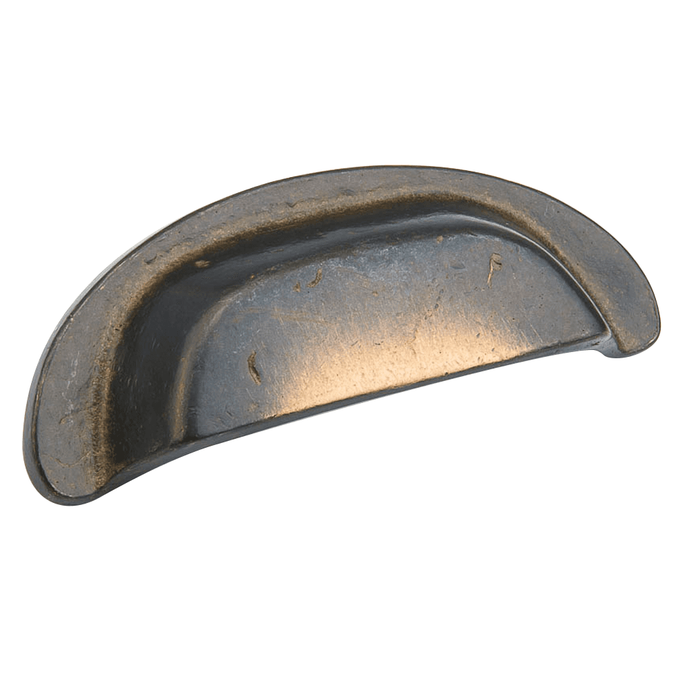 Antique Bronze Cast Bronze Mountain Cup Pull Schaub & Co Cabinet Hardware
