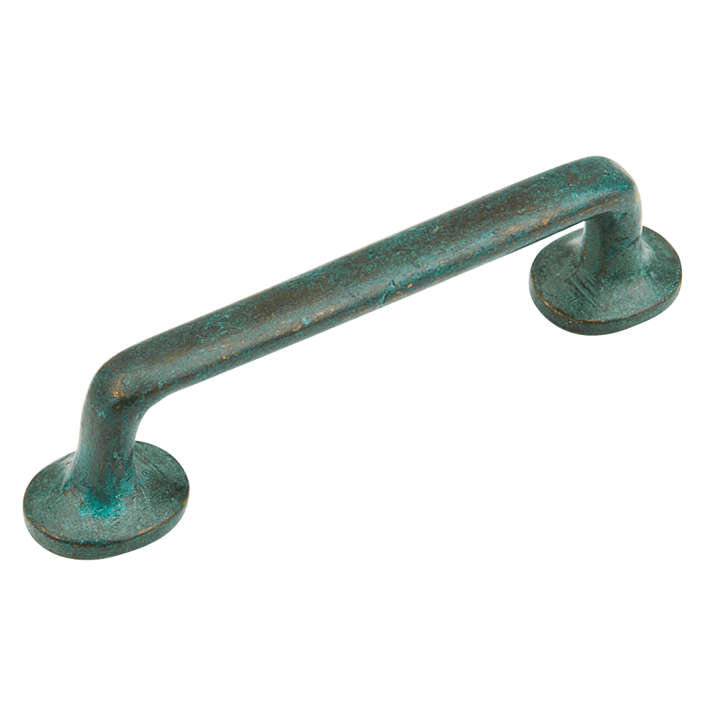 Schaub & Co Cast Bronze Mountain Handle Pull in Verde Imperiale - 4" Size