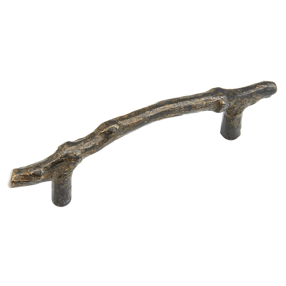Antique Bronze Cast Bronze Twig Pull by Schaub & Co with 4" Length ??? Handcrafted Mountain-inspired Design