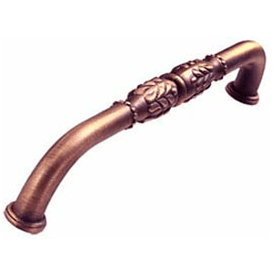 15" Meridian Appliance Pull in Distressed Copper by Schaub & Co - Front View