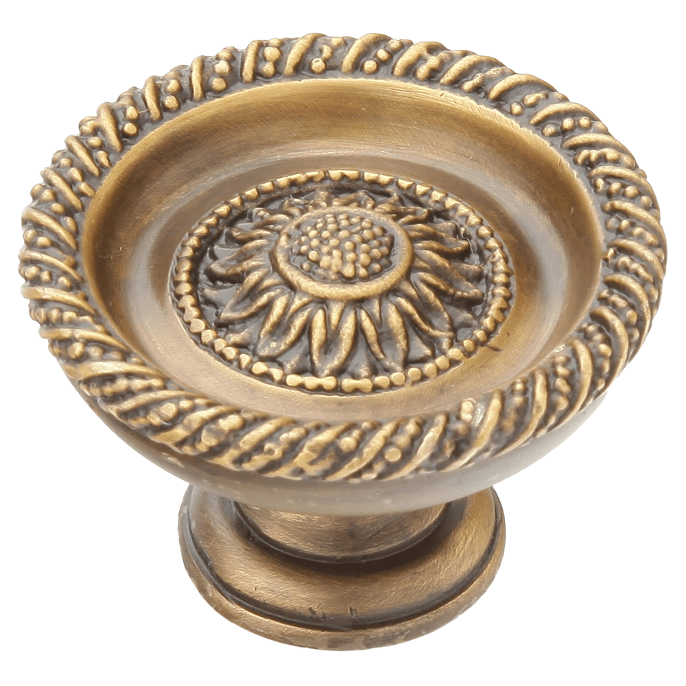 1-3/4" Sunflower Round Cabinet Knob, Estate Dover Main - Image