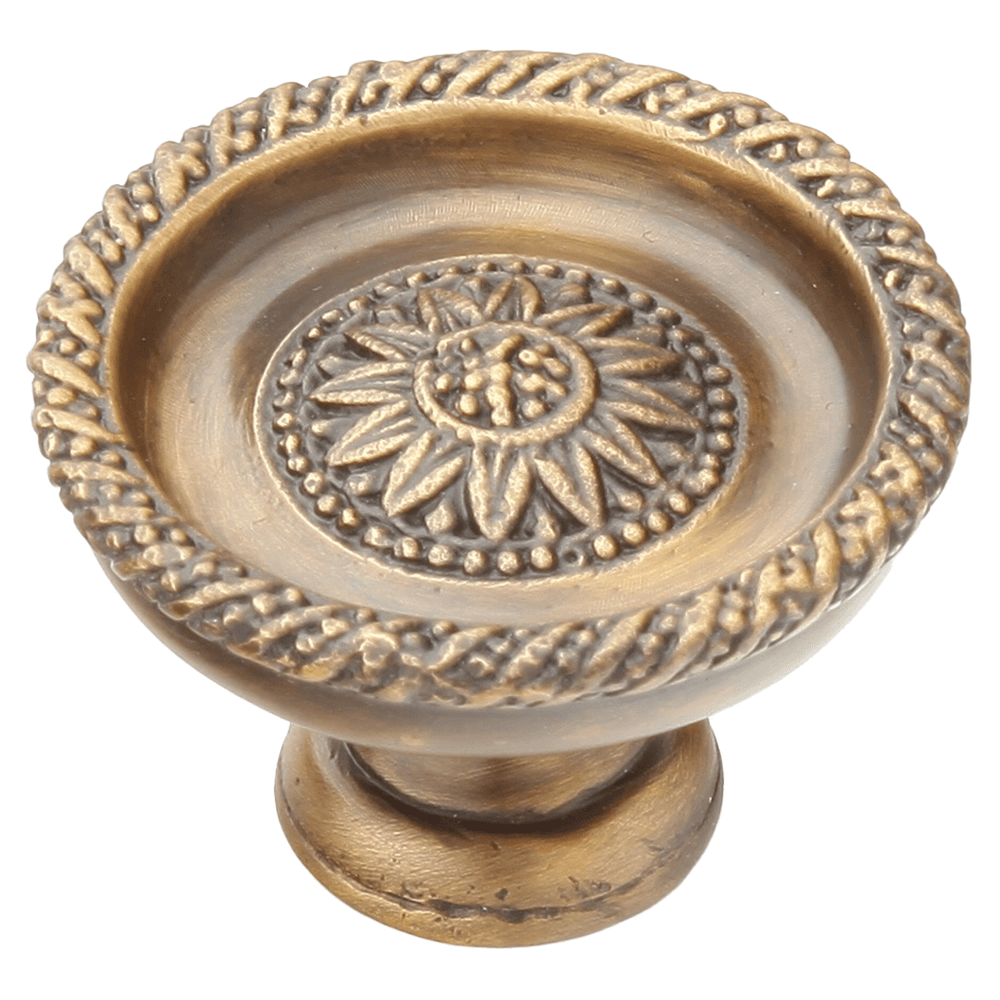 1-1/2" Sunflower Round Cabinet Knob, Estate Dover Main - Image