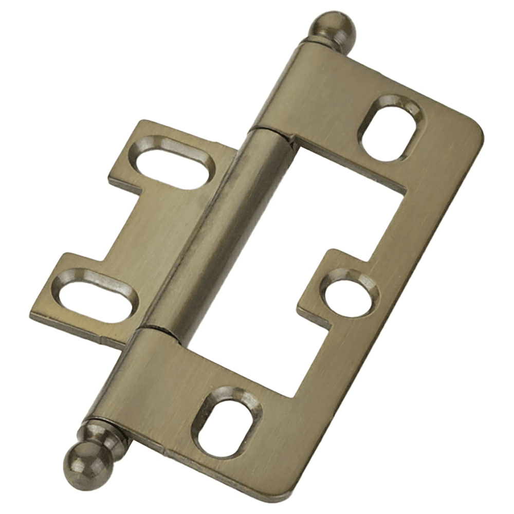 3" Non-Mortise Ball Tip Hinge, Antique Brass Main - Image