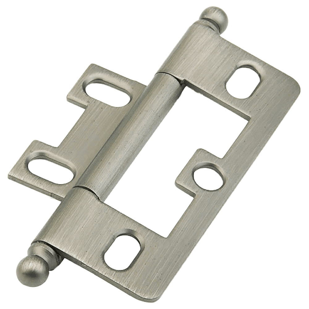 3" Non-Mortise Ball Tip Hinge, Antique Nickel Main - Image
