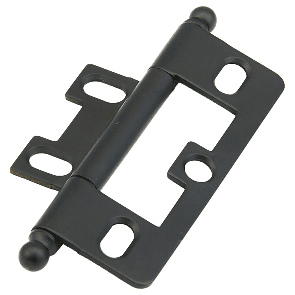 3" Non-Mortise Ball Tip Hinge, Flat Black Main - Image