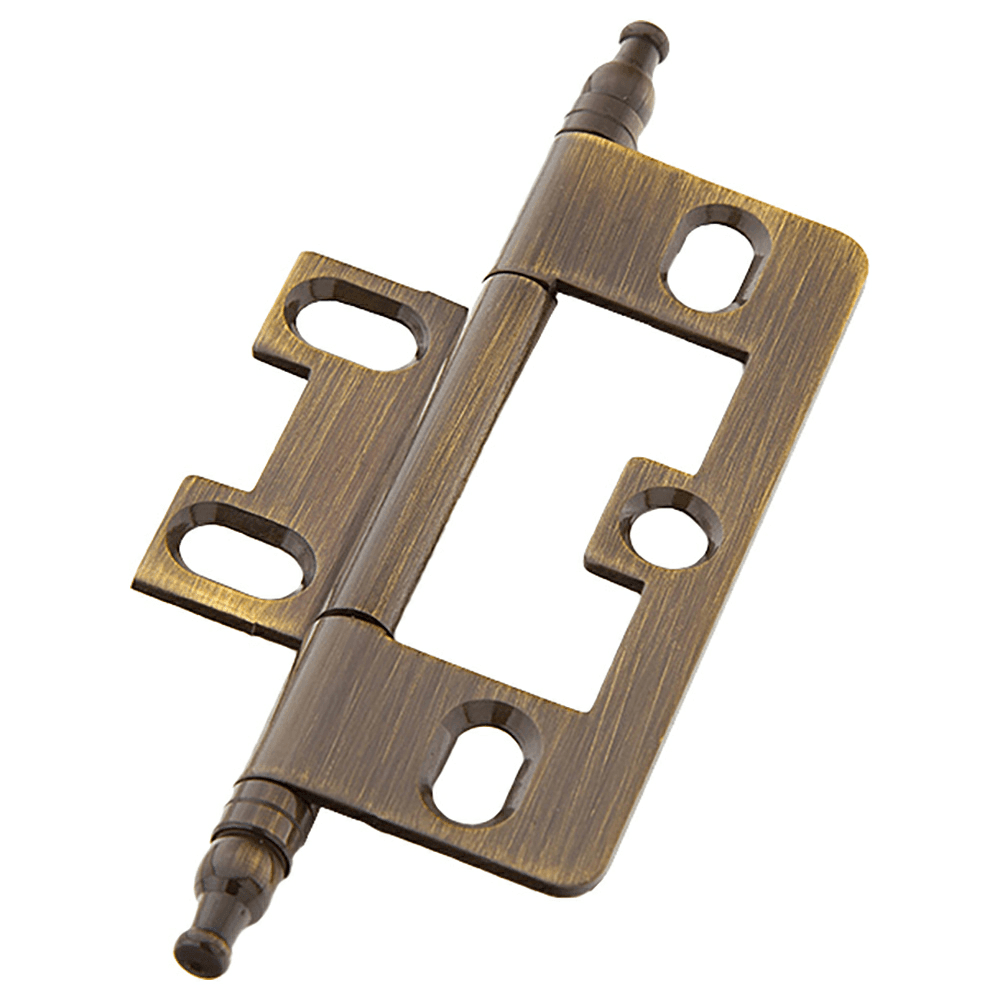 3-5/8" Non-Mortise Ball Tip Hinge, Antique Brass Main - Image