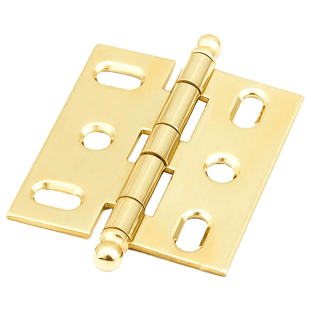 2-5/8" Non-Mortise Ball Tip Hinge, Polished Brass Main - Image