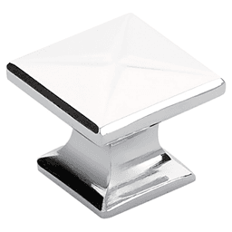 1-3/8" Northport Transitional Square Cabinet Knob, Polished Chrome Main - Image