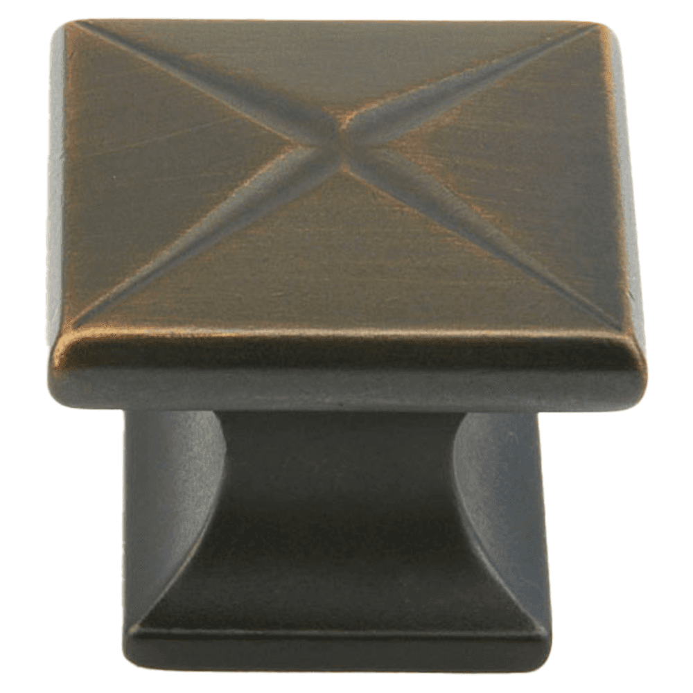 1-3/8" Northport Transitional Square Cabinet Knob, Ancient Bronze Main - Image