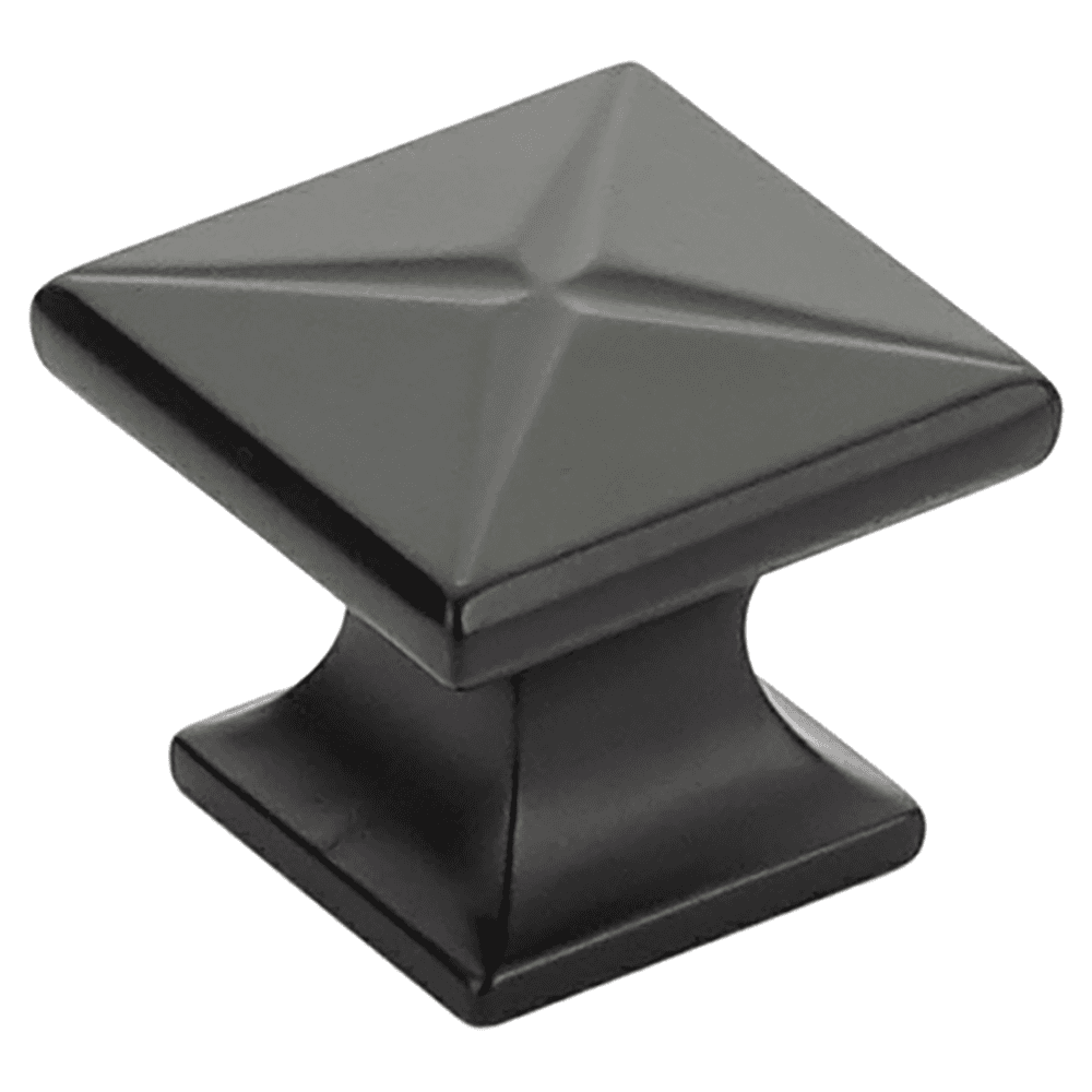 1-3/8" Northport Transitional Square Cabinet Knob, Matte Black Main - Image