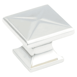 1-3/8" Northport Transitional Square Cabinet Knob, Polished Nickel Main - Image