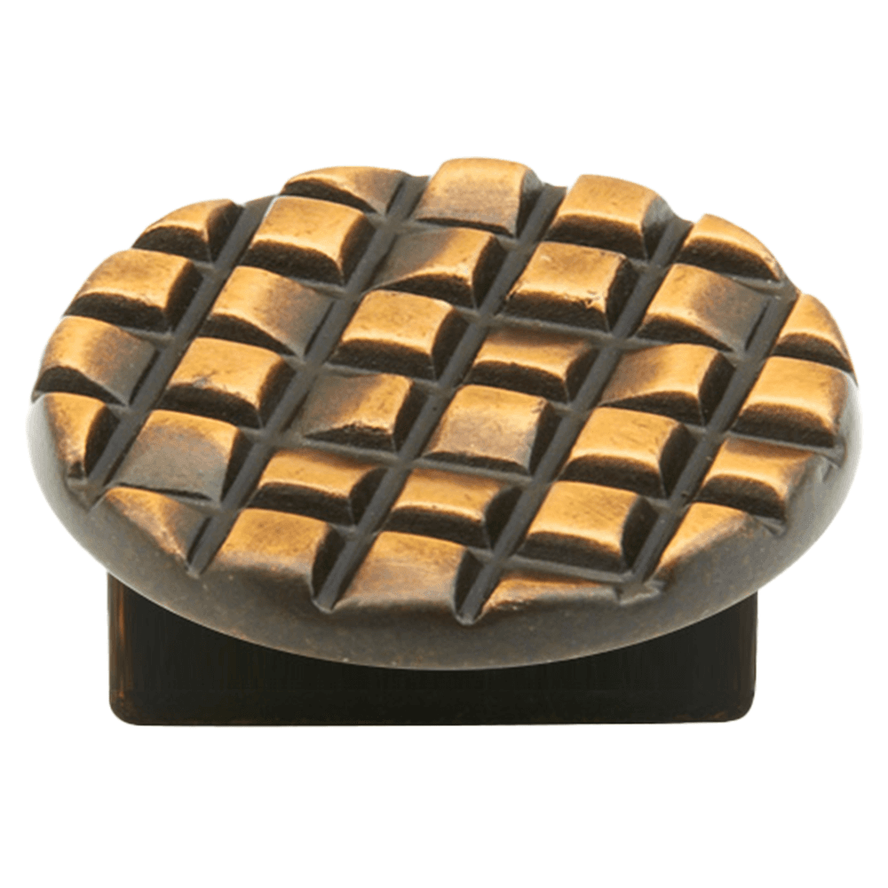 2" Mosaic Large Round Cabinet Knob, French Antique Bronze Main - Image