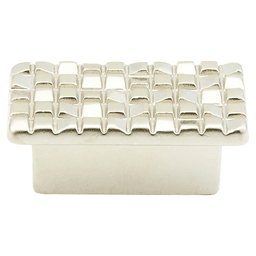 1-7/8" Mosaic Rectangular Cabinet Knob, Satin Nickel Main - Image