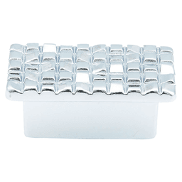1-7/8" Mosaic Rectangular Cabinet Knob, Polished Chrome Main - Image