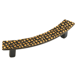 3-3/4" Mosaic Cabinet Pull, French Antique Bronze Main - Image