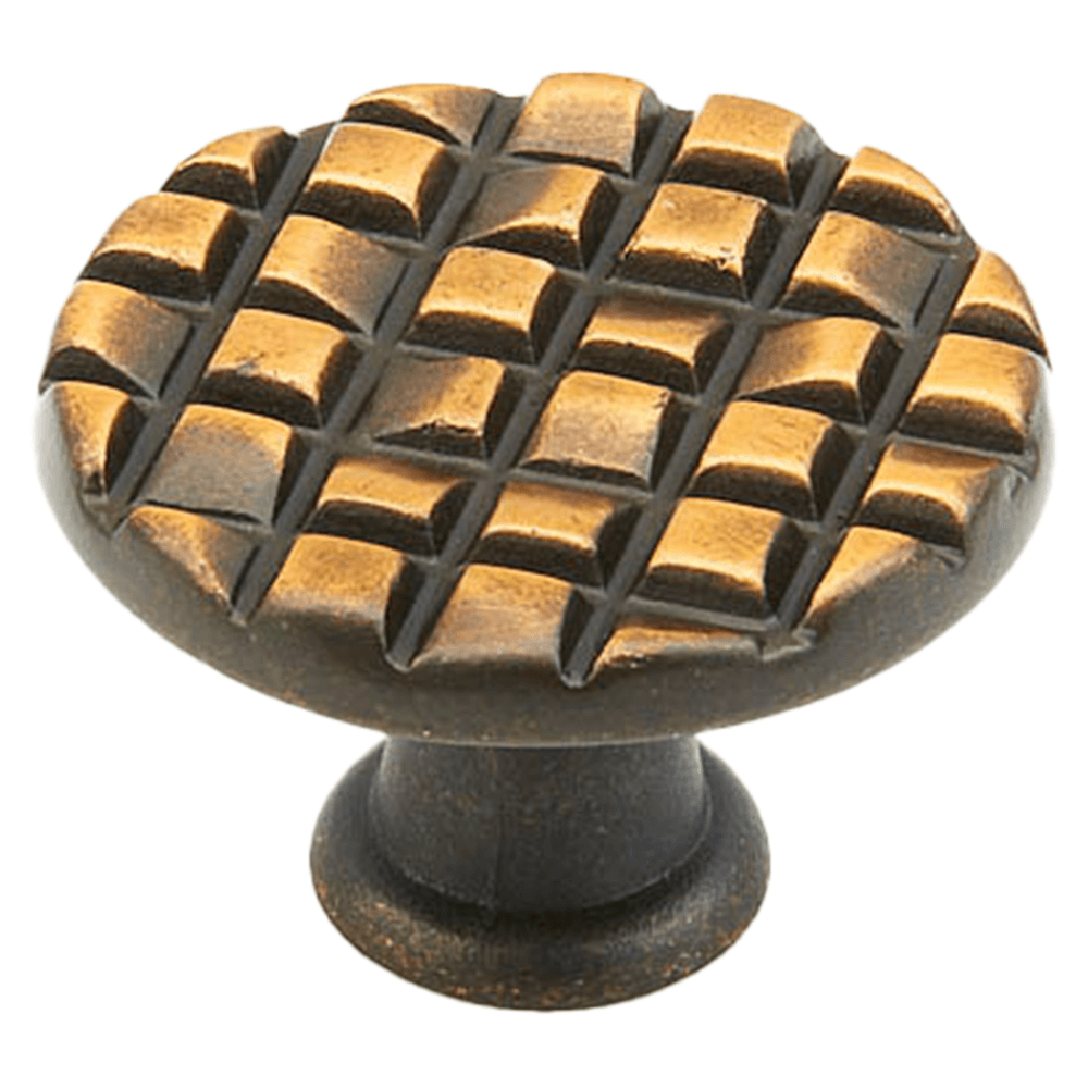 1-1/8" Mosaic Small Round Cabinet Knob, French Antique Bronze Main - Image
