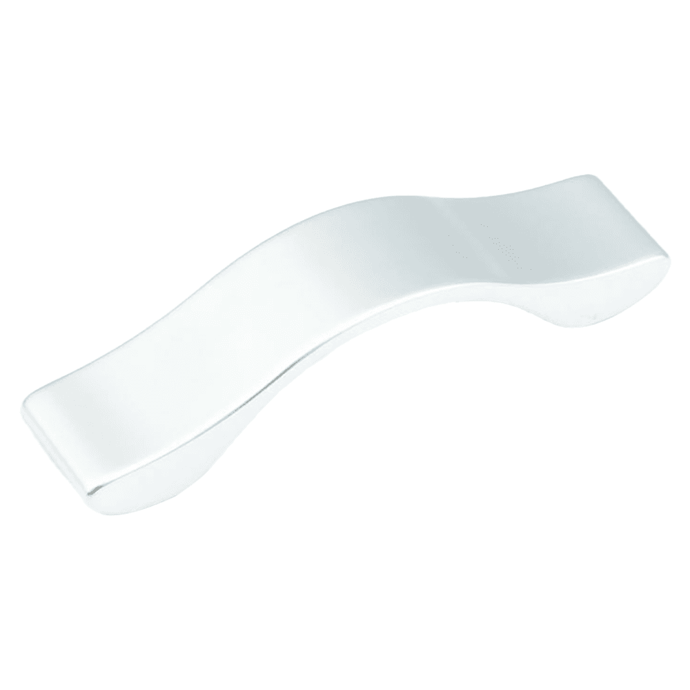 64mm Wave Cabinet Pull, Matte Chrome Main - Image