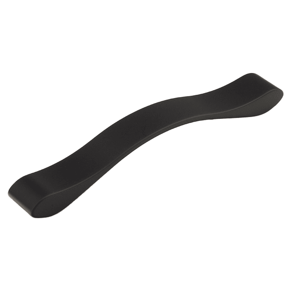 6-5/16" Wave Cabinet Pull, Matte Black Main - Image
