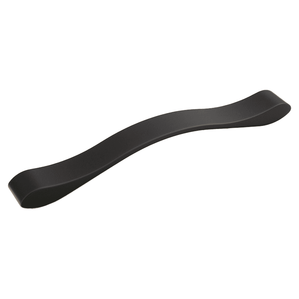 7-9/16" Wave Cabinet Pull, Matte Black Main - Image