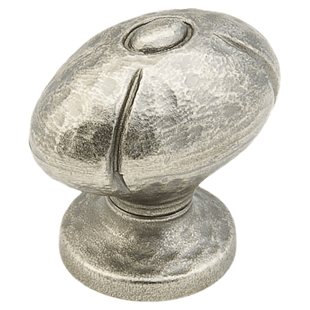 1-1/4" Siena Small Oval Cabinet Knob, Vibra Nickel Main - Image
