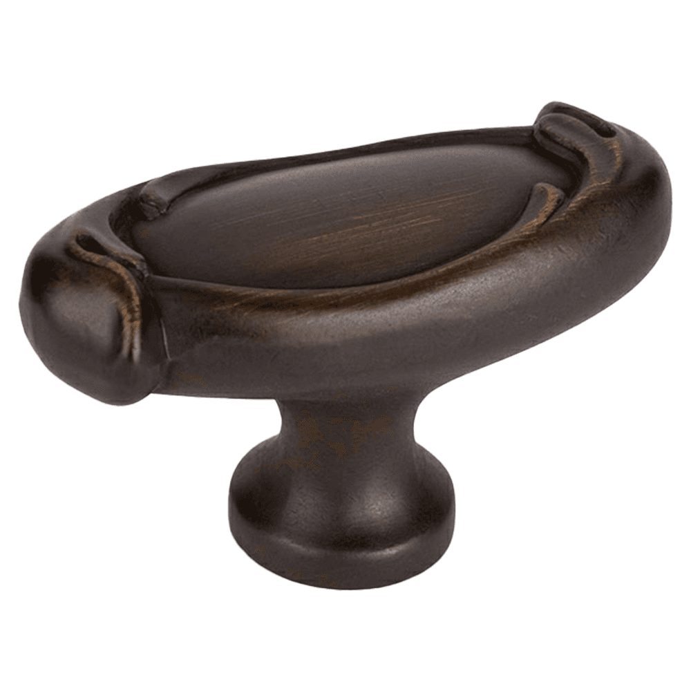 1-7/8" French Farm Oval Cabinet Knob, Ancient Bronze Main - Image