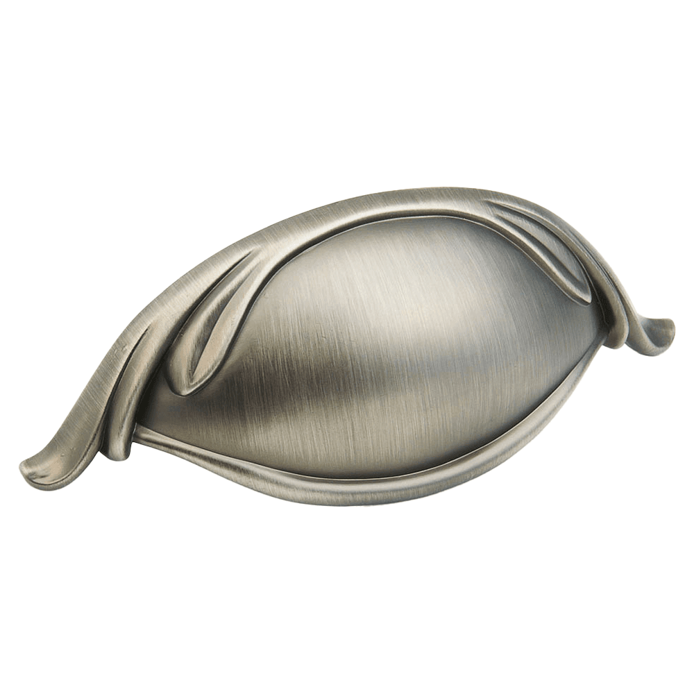 3" French Farm Cup Pull, Antique Nickel Main - Image
