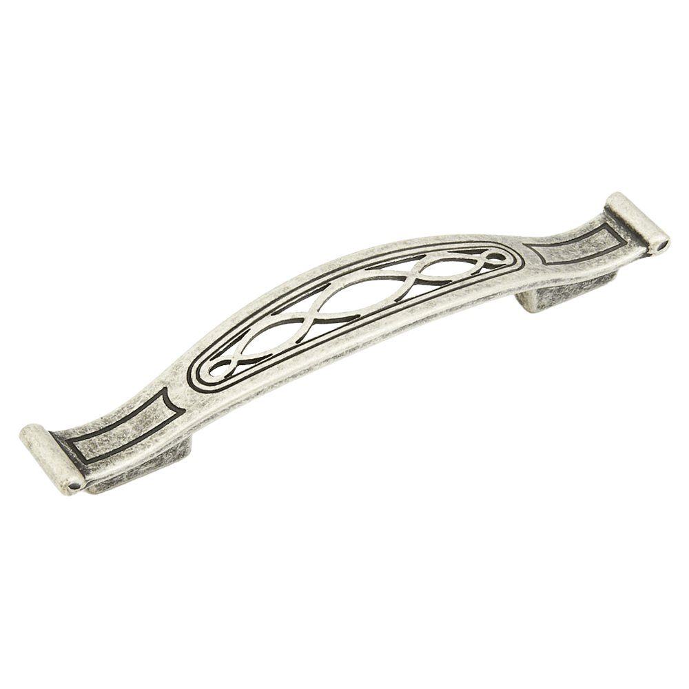 3-3/4" x 5-1/16" Firenza Cabinet Pull, Firenza Silver Main - Image