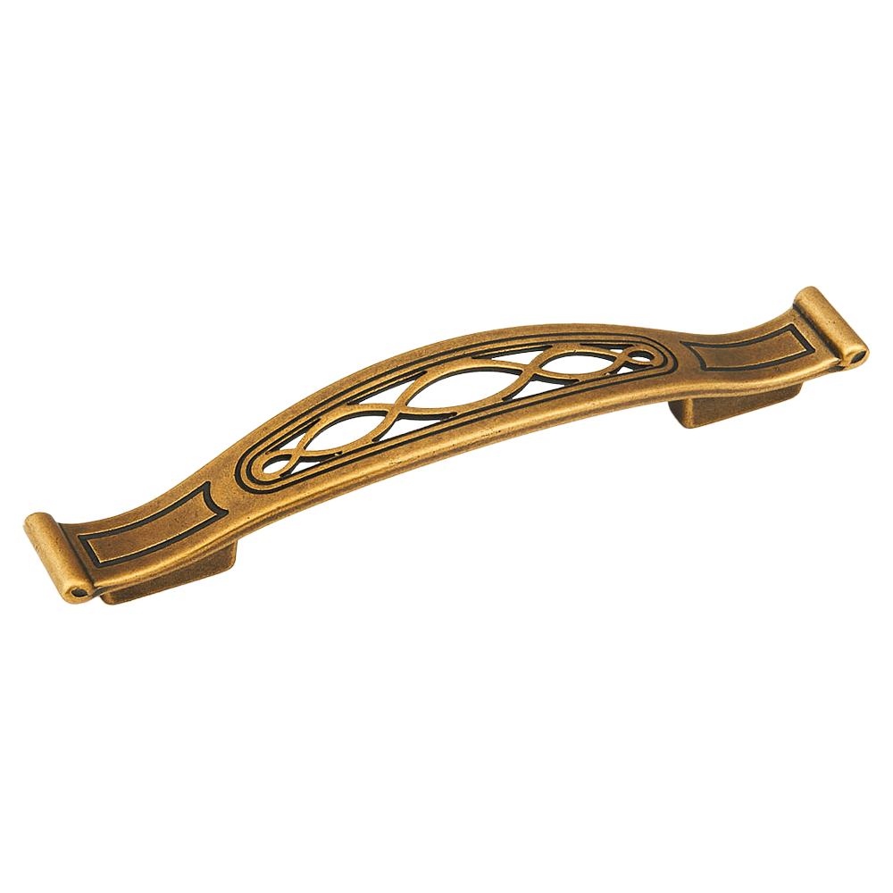 3-3/4" x 5-1/16" Firenza Cabinet Pull, Light Firenza Bronze Main - Image