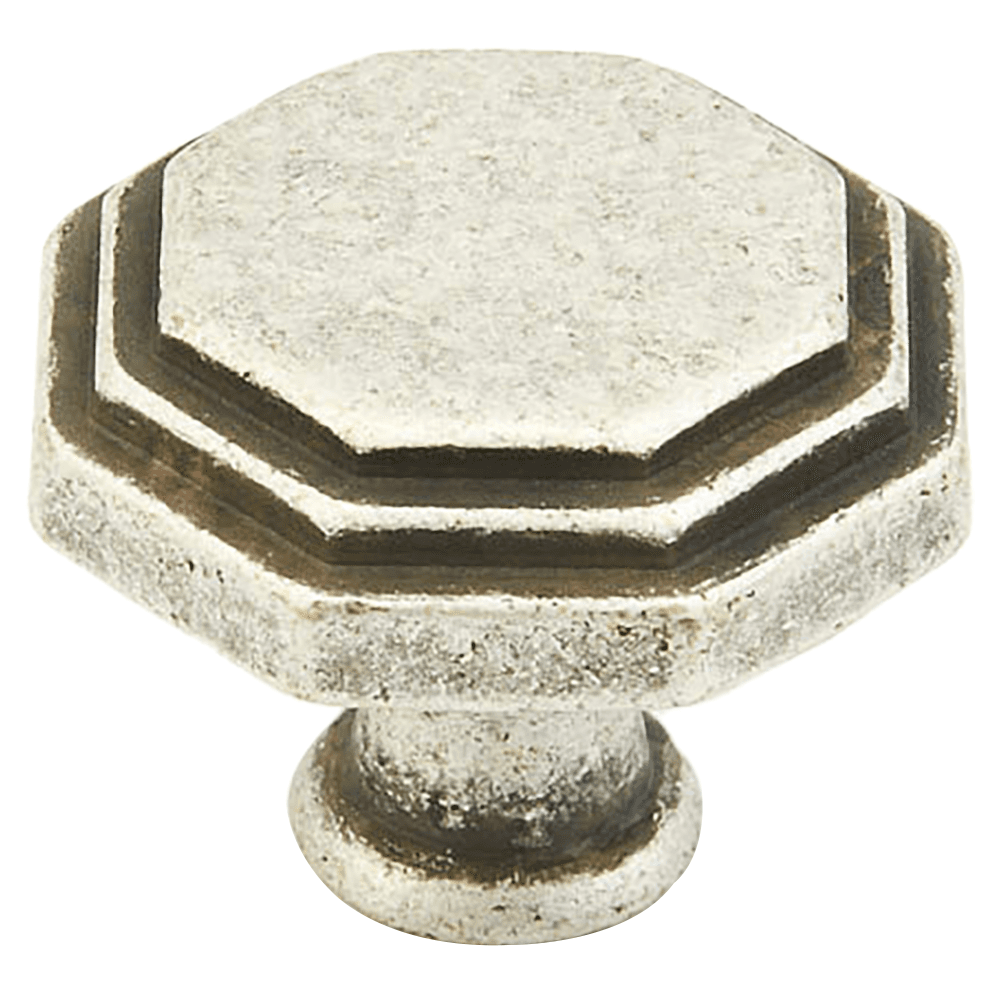 1-1/8" Firenza Octagonal Cabinet Knob, Firenza Silver Main - Image