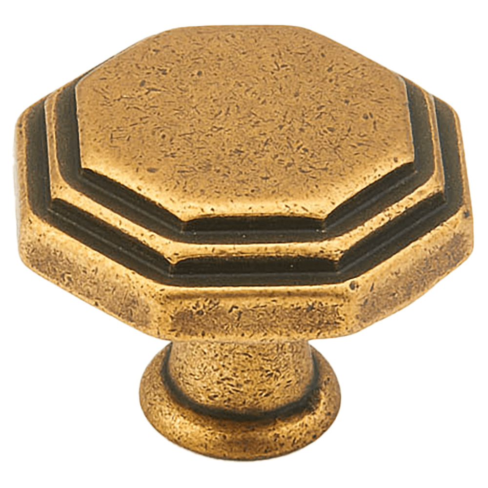 1-1/8" Firenza Octagonal Cabinet Knob, Light Firenza Bronze Main - Image