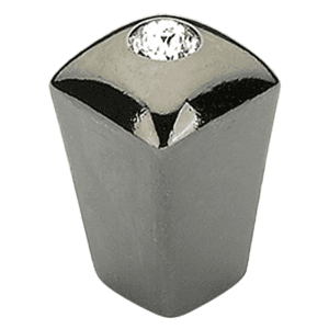 1/2" Skyevale Contemporary Cabinet Knob, Black Chrome Main - Image
