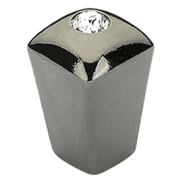 1/2" Skyevale Contemporary Cabinet Knob, Black Chrome Main - Image