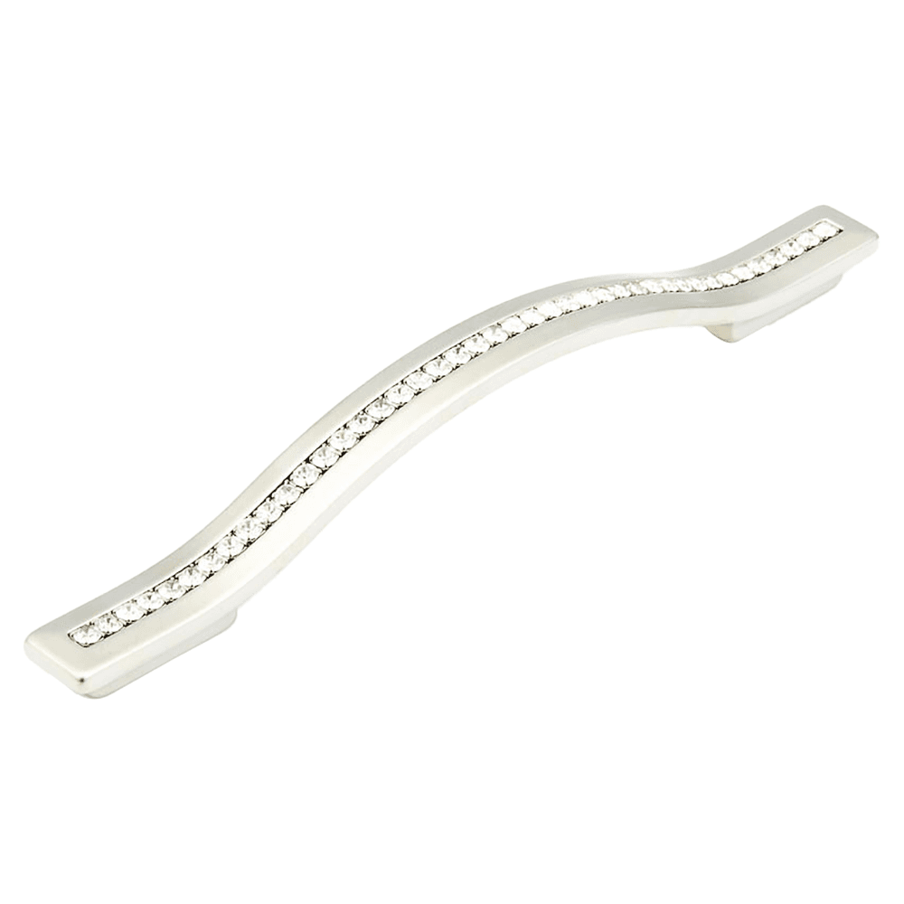 5-1/16" x 6-5/16" Skyevale Contemporary Cabinet Pull, Satin Nickel Main - Image