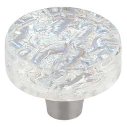 1-1/2" Ice Round Cabinet Knob, Clear Pearl Main - Image