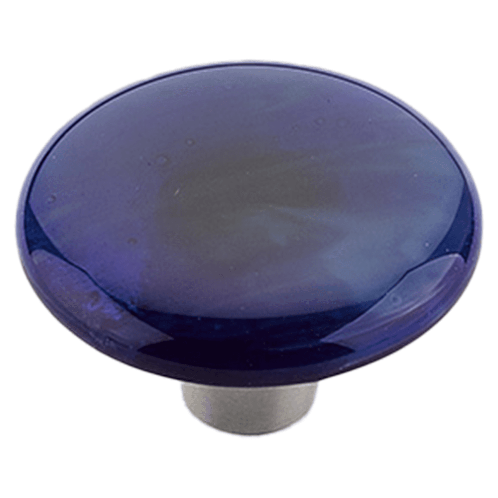 1-1/2" Ice Round Cabinet Knob, Sapphire Silk Main - Image