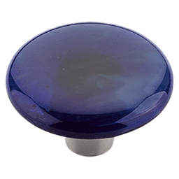 1-1/2" Ice Round Cabinet Knob, Sapphire Silk Main - Image