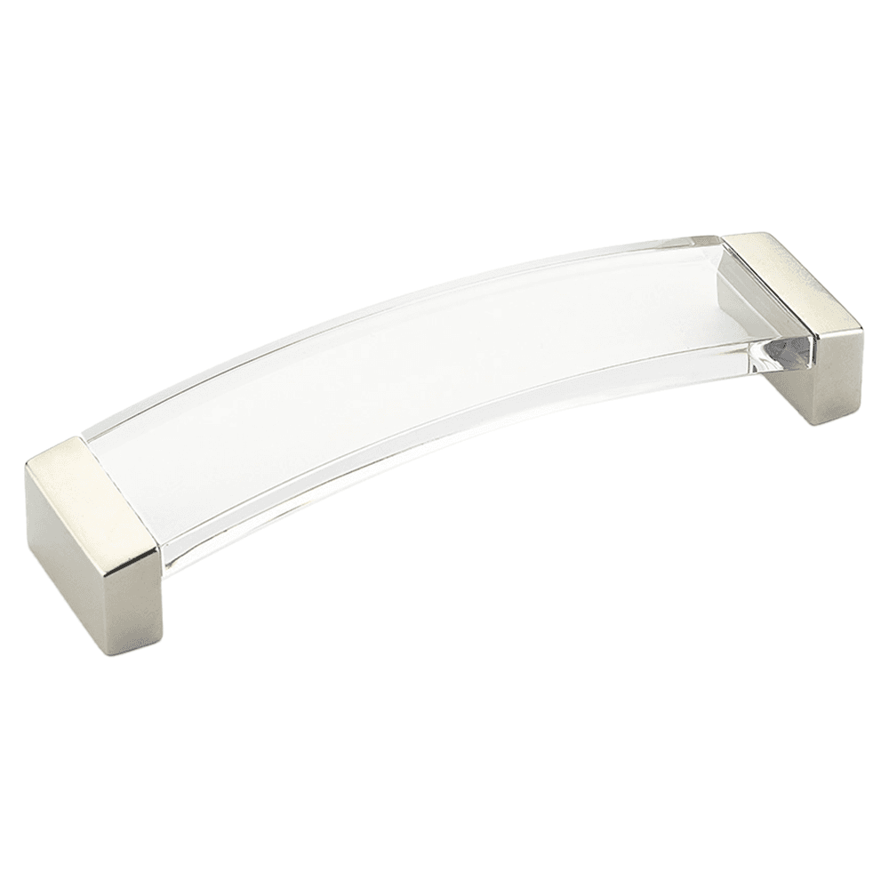 5-1/16" Positano Arch Cabinet Pull, Satin Nickel/Clear Main - Image