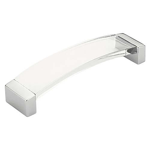 5-1/16" Positano Arch Cabinet Pull, Polished Chrome/Clear Main - Image