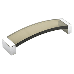 5-1/16" Positano Arch Cabinet Pull, Polished Chrome/Smoke Main - Image