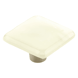 1-1/2" Ice Square Cabinet Knob, Ivory Silk Main - Image