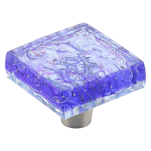 1-1/2" Ice Square Cabinet Knob, Blue Pearl Main - Image