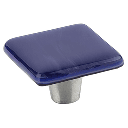1-1/2" Ice Square Cabinet Knob, Sapphire Silk Main - Image
