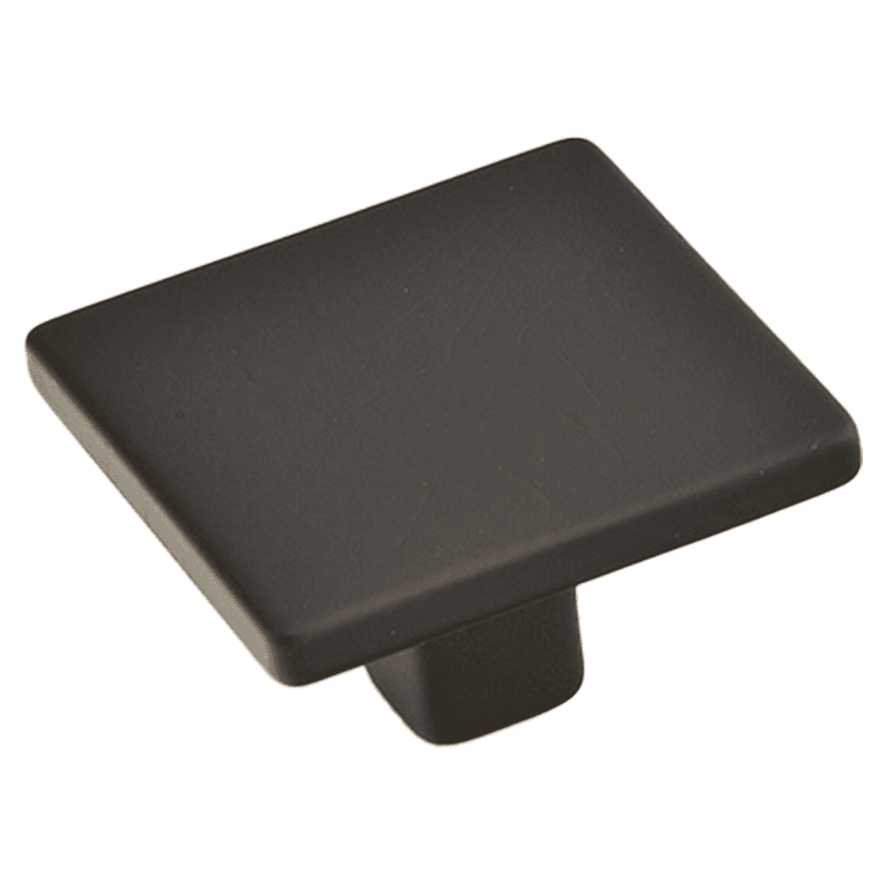 1-3/8" Armadio Square Cabinet Knob, Matte Black Main - Image