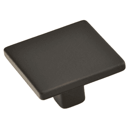 1-3/8" Armadio Square Cabinet Knob, Matte Black Main - Image
