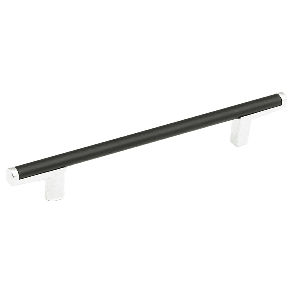 224mm Regatta Cabinet Pull, Matte Black/Chrome Main - Image