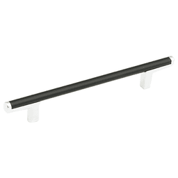 224mm Regatta Cabinet Pull, Matte Black/Chrome Main - Image